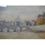 Grahame Mervyn (British, 20th century) View of Rome, watercolour, signed and dated Rome 1951, 30 x