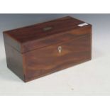 An early 19th century mahogany tea caddy 15.5 x 31 x 15.5cm