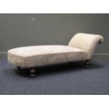 An Edwardian day bed and small sofa with carved frame, 64 x 172 x 62 cm (approx)