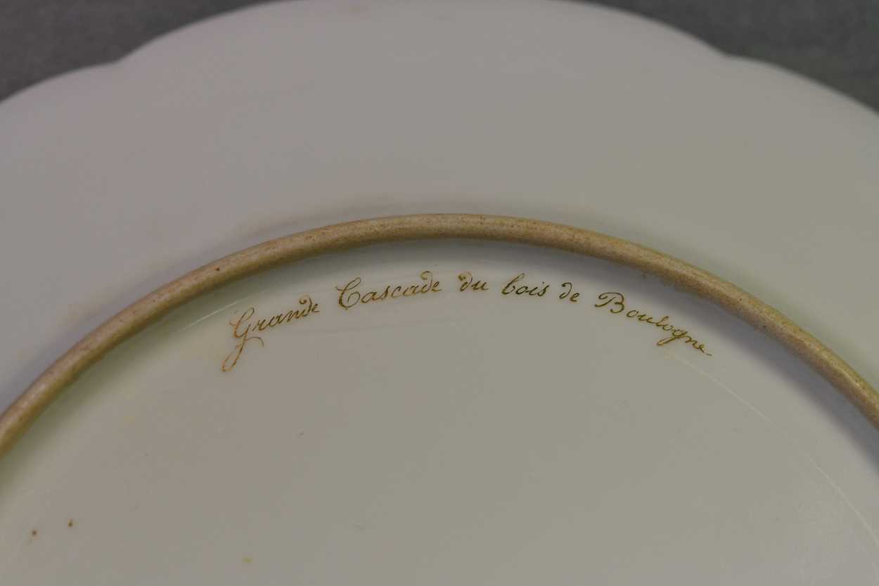 A French dessert plate, manufactured by Lahoche, Palais Royal, Paris, circa 1870, - Image 3 of 5