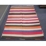 A 20th century flat weave carpet or wall hanging 242 x 170cm and a modern Zeigler type rug 147 x