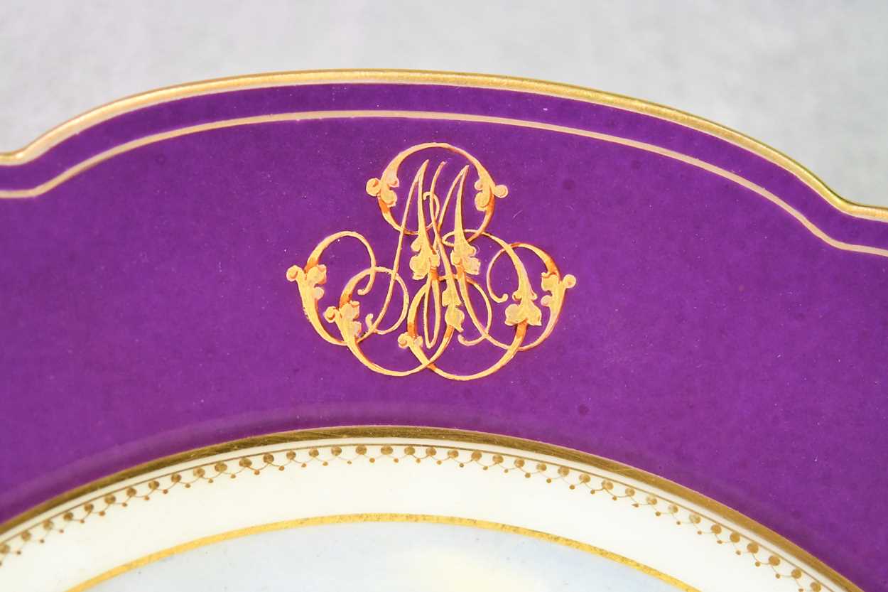 A French dessert plate, manufactured by Lahoche, Palais Royal, Paris, circa 1870, - Image 2 of 5