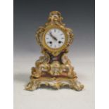 French porcelain clock 28cm high