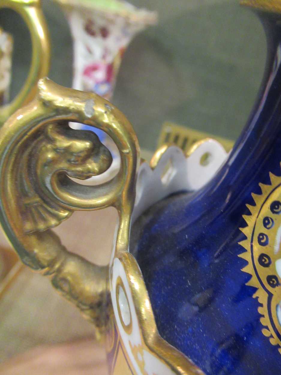 A garniture of Worcester vases with script marks, two pairs of 19th century Staffordshire - Image 11 of 22