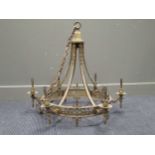 A Neo-classical style six branch chandelier 73cm high and 80cm wideProvenance:Landwade Hall, Exning,