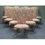 A set of nine Queen Anne style dining chairs to include one carver (11)Provenance:Landwade Hall,