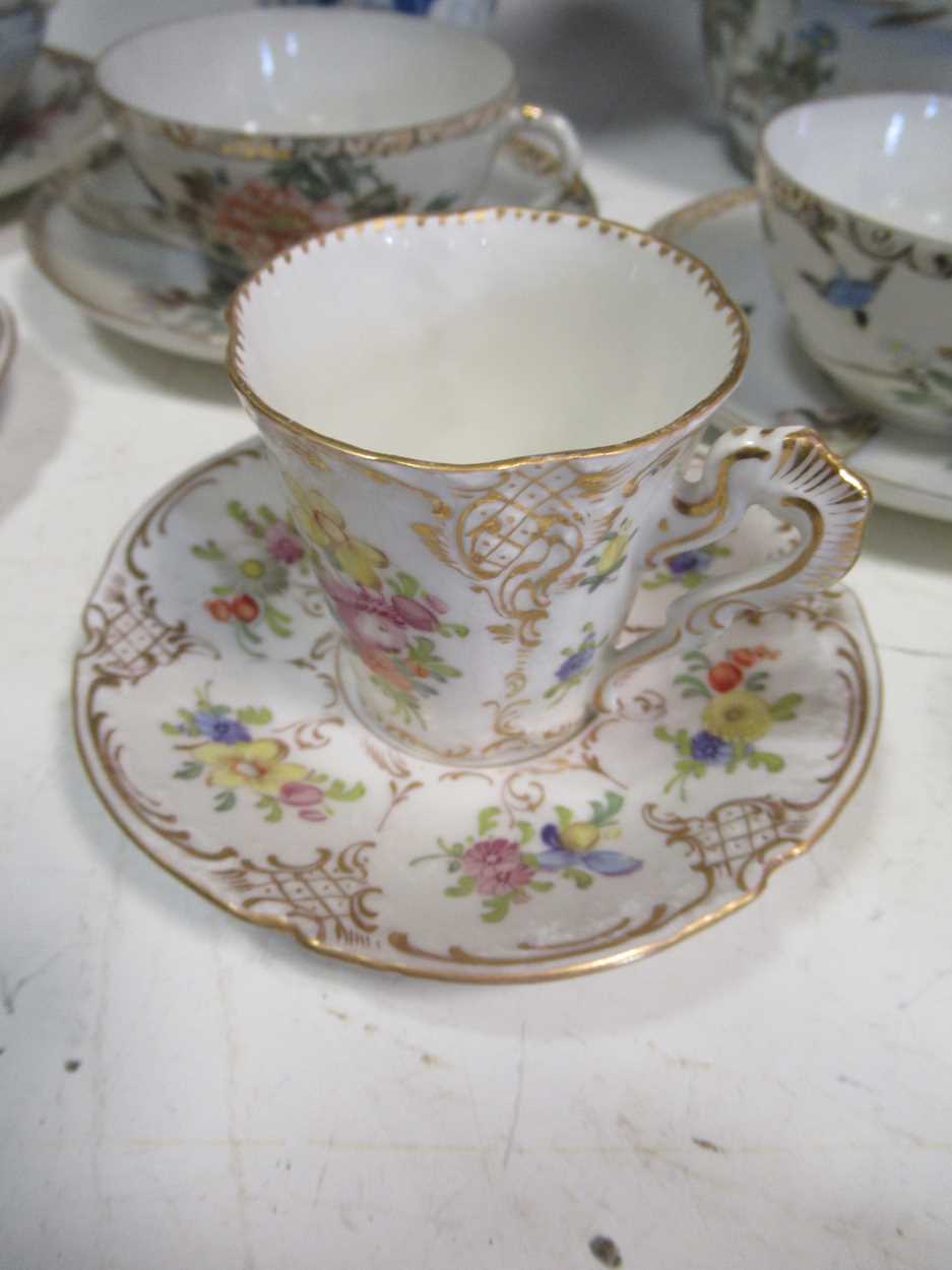 A Japanese tea set, Victorain plates, Dresden cups and saucers - Image 4 of 7