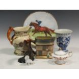 A collection of pottery and porcleain to include Beswick musical jugsProvenance:Landwade Hall,