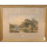 George Arthur Fripp (1813-1896), Richmond Castle, Yorkshire, signed, watercolour, 37 x 56cm,