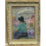 French school (20th century)Flower market Nice,23 x 15.5cmOil on panel