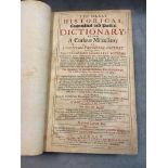 The Great Historical Geographical and Poetical Dictionary. London 1694, folio, first leaves slightly