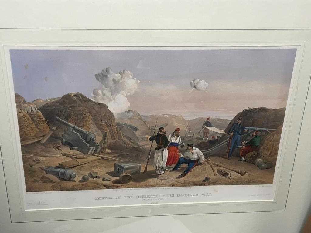 Crimean War. Eight coloured lithographs after W. Simpson published by Day & Son of battlefield - Image 2 of 4