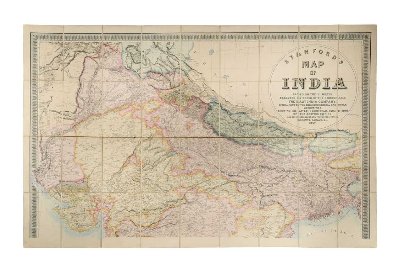 INDIA. STANFORD (Edward) Stanford's Map of India, based on the surveys executed by order of the - Image 2 of 5