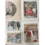 Charles E Brock (1870-1938) three pen and watercolour illustrations dated 1900 and 1914, 15 x