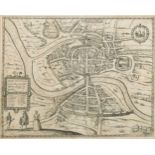 Bristol. BRAUN and HOGENBERG.Brightstowe, circa 1588, uncoloured engraved double page town plan,