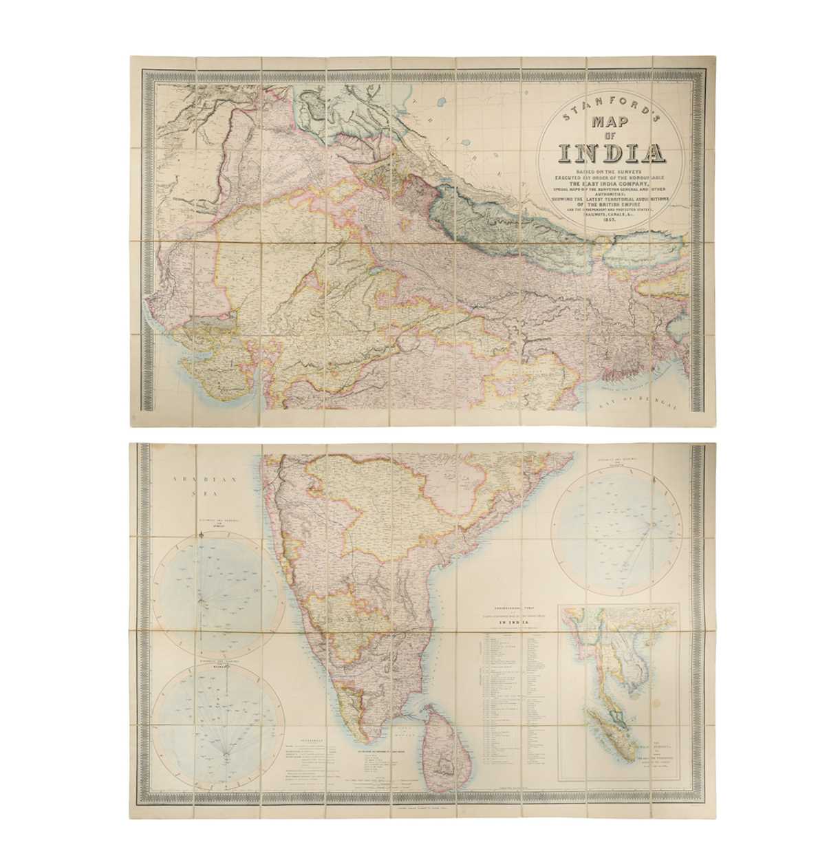 INDIA. STANFORD (Edward) Stanford's Map of India, based on the surveys executed by order of the