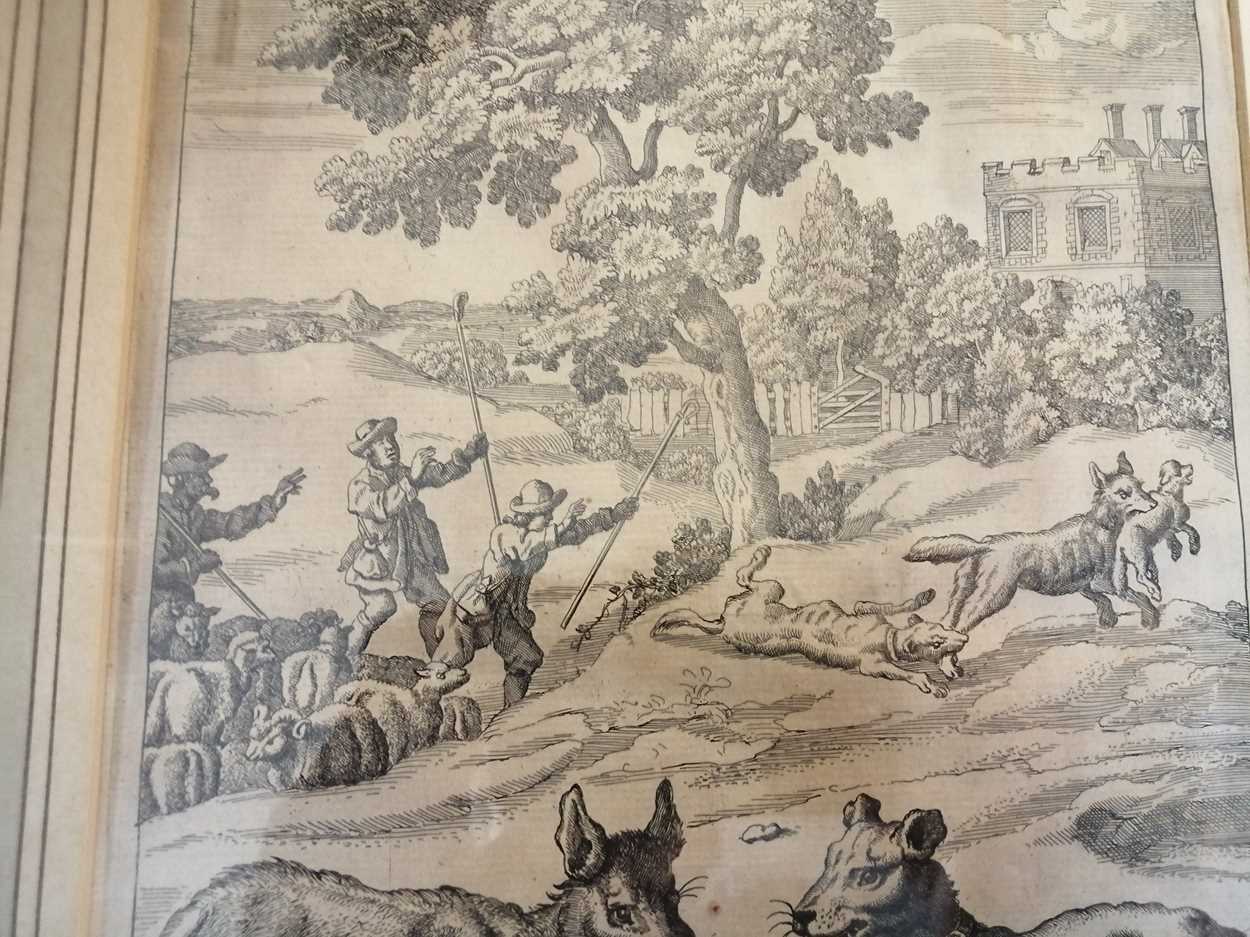 Follower of Francis Barlow, shepherds and hounds defending their flock, the dog's collar marked ' - Image 3 of 3