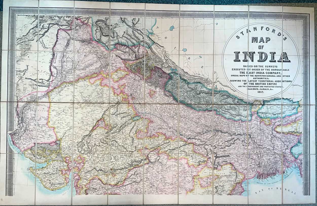 INDIA. STANFORD (Edward) Stanford's Map of India, based on the surveys executed by order of the - Image 4 of 5