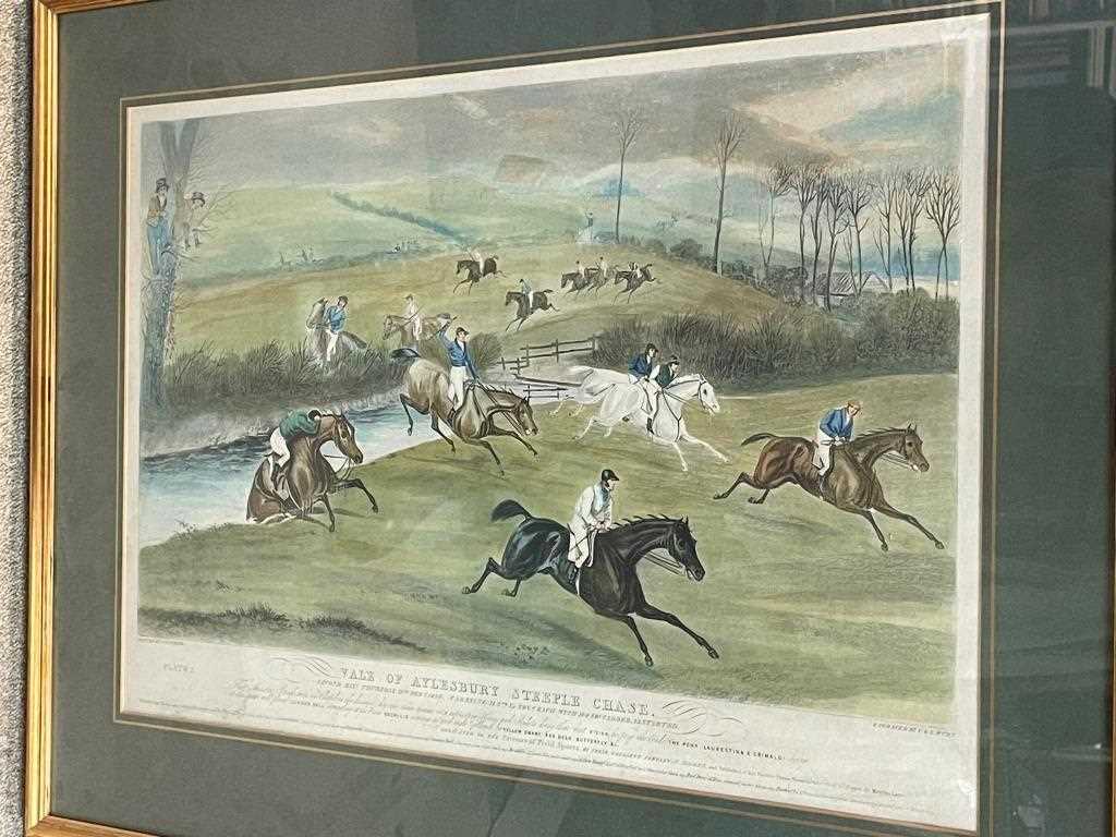 Charles Hunt after Francis Calcraft Turner (1795-1865), Vale of Aylesbury Steeplechase, 1836, plates - Image 3 of 4