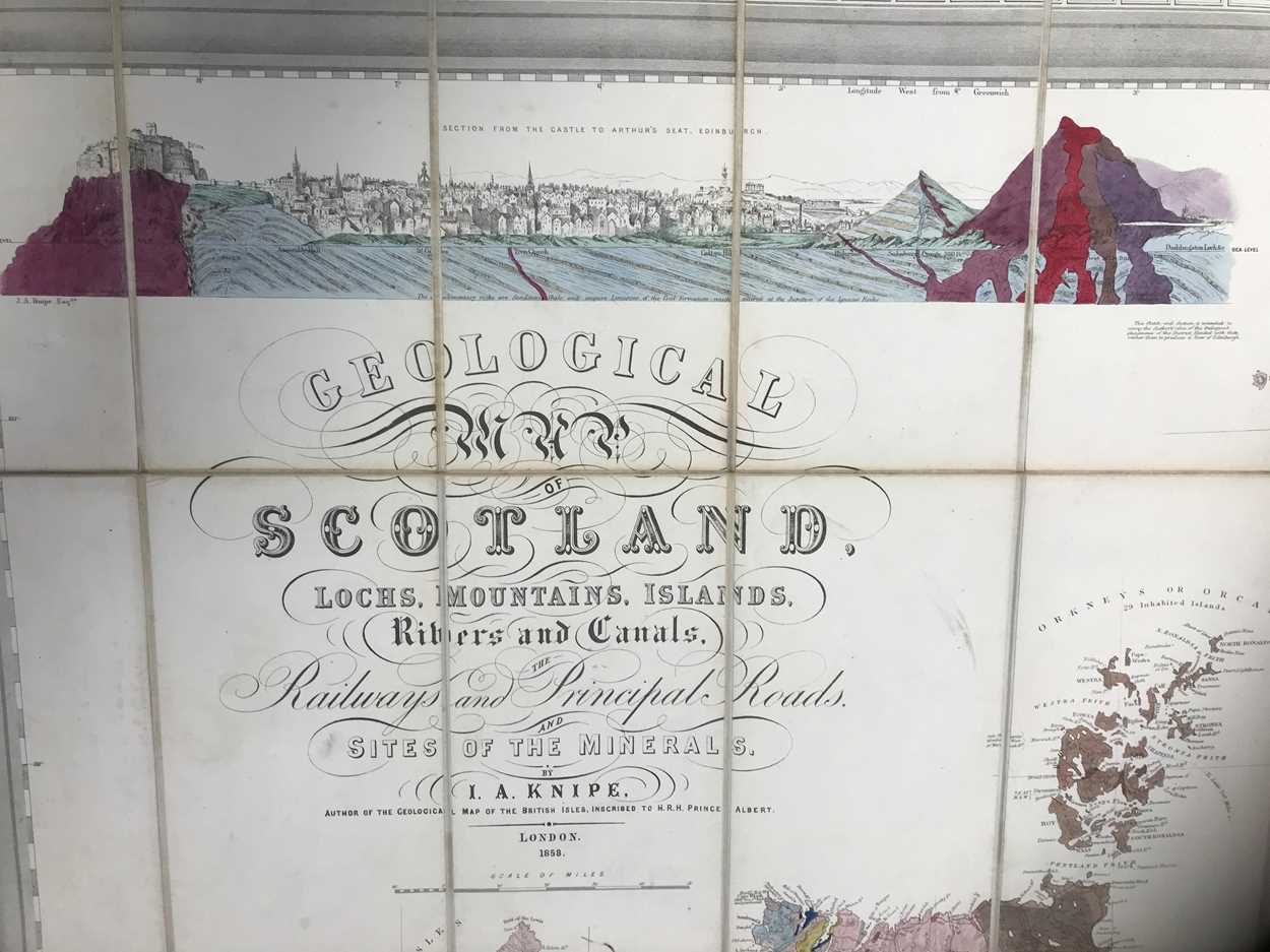 KNIPE (J A) Geological Map of Scotland, Lochs, Mountains, Islands, Rivers and Canals. The Railways - Image 2 of 7