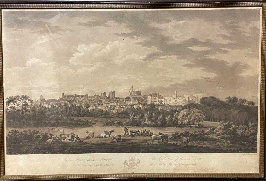 Samuel Alken after Richard Cooper, South View of Windsor Castle, aquatint, circa 1800, 45 x 69cm (