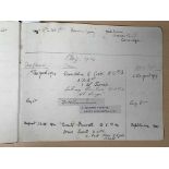 LAWRENCE (D H) and Suffragette (WSPU) interest circa 1914. Leather bound hotel visitor’s book