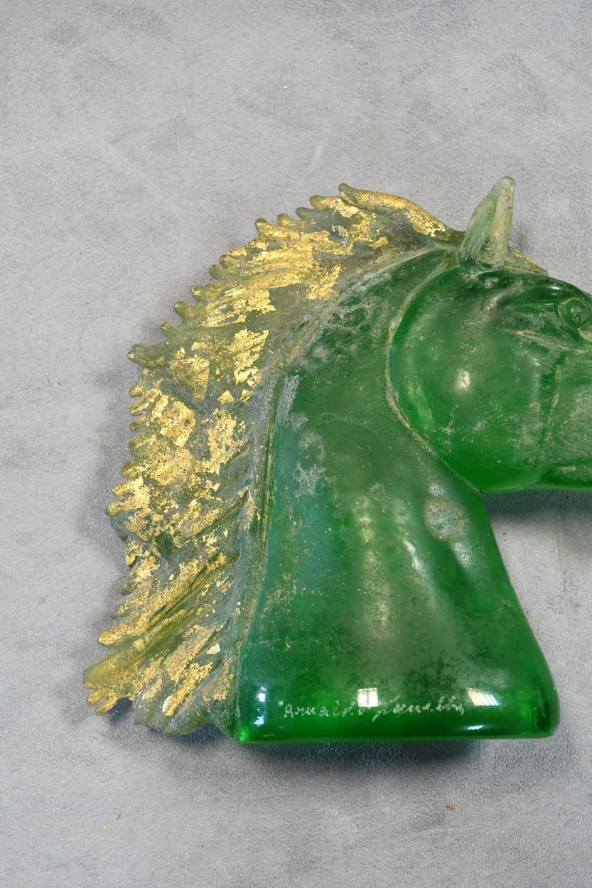 Arnaldo Zanella (Italian, born 1949) for Murano, a stylised glass model of a horse's head, - Image 10 of 12