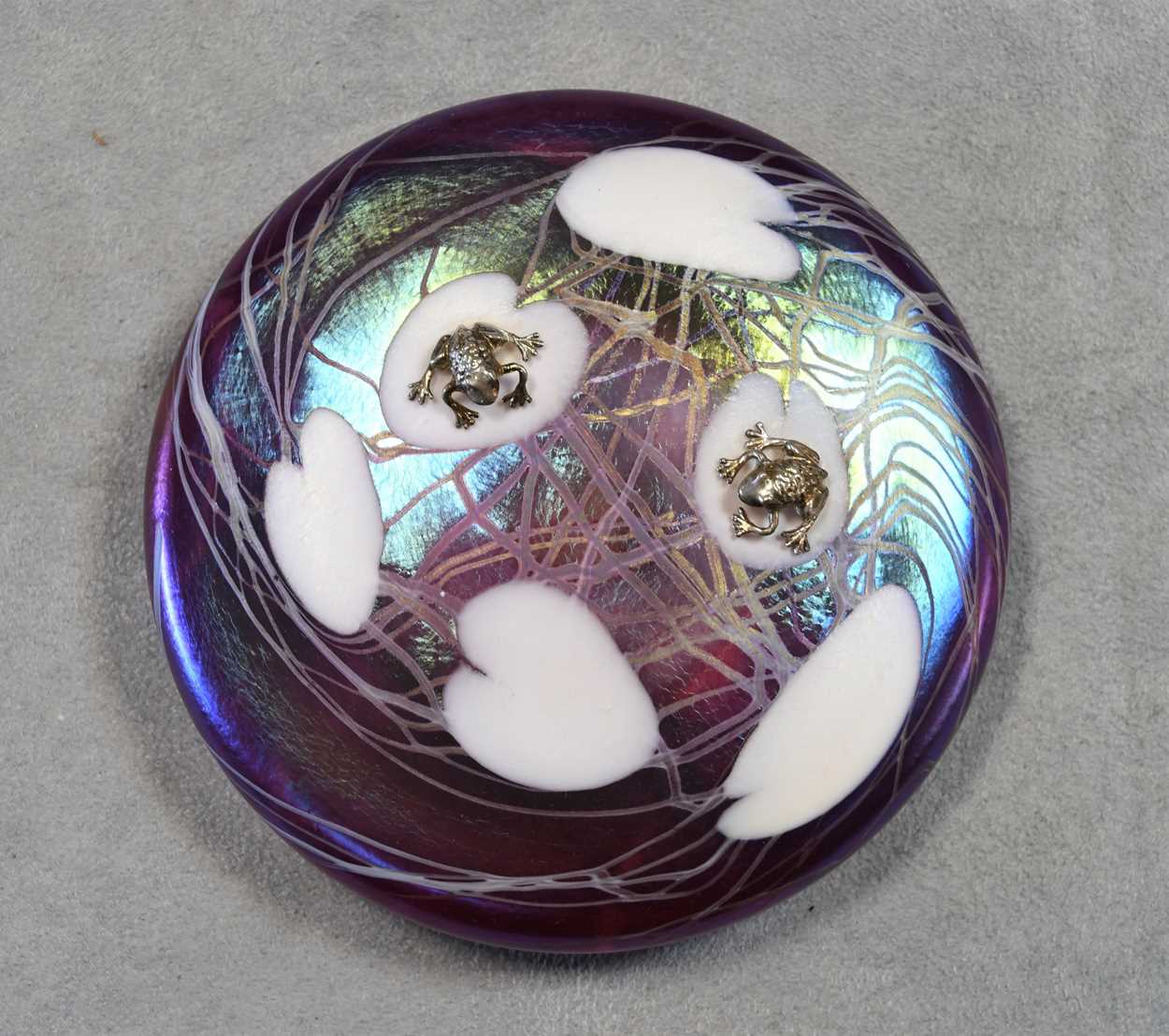 Five John Ditchfield iridescent glass paperweights, - Image 10 of 21