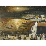 § Alan Furneaux (British 1953-) Newlyn Eveningsigned 'a furneaux' (lower left)oil on canvas76 x