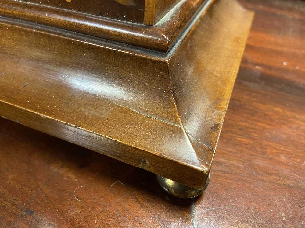 An Art Nouveau inlaid mahogany mantle clock, - Image 11 of 14