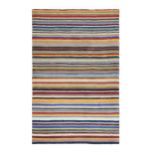 A contemporary wool 'Paul Smith' style rug, the deep pile with multi-coloured stripes80 x