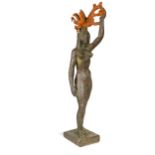 § Ivan Mirkovic (Croatian, 1893-1988), a bronzed plaster model of a female nude,
