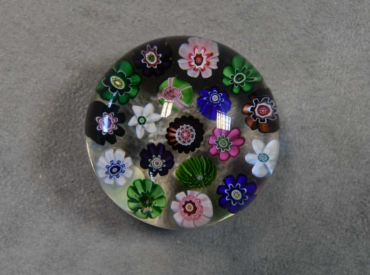 A small Clichy spaced millefiori glass paperweight, - Image 2 of 4