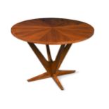 Soren Georg Jensen for Kubus, a 'Starburst' teak coffee table, circa 1960,