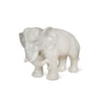 Gertrud Kudielka for L. Hjorth, a large white glazed stoneware model of an elephant, circa 1930s,