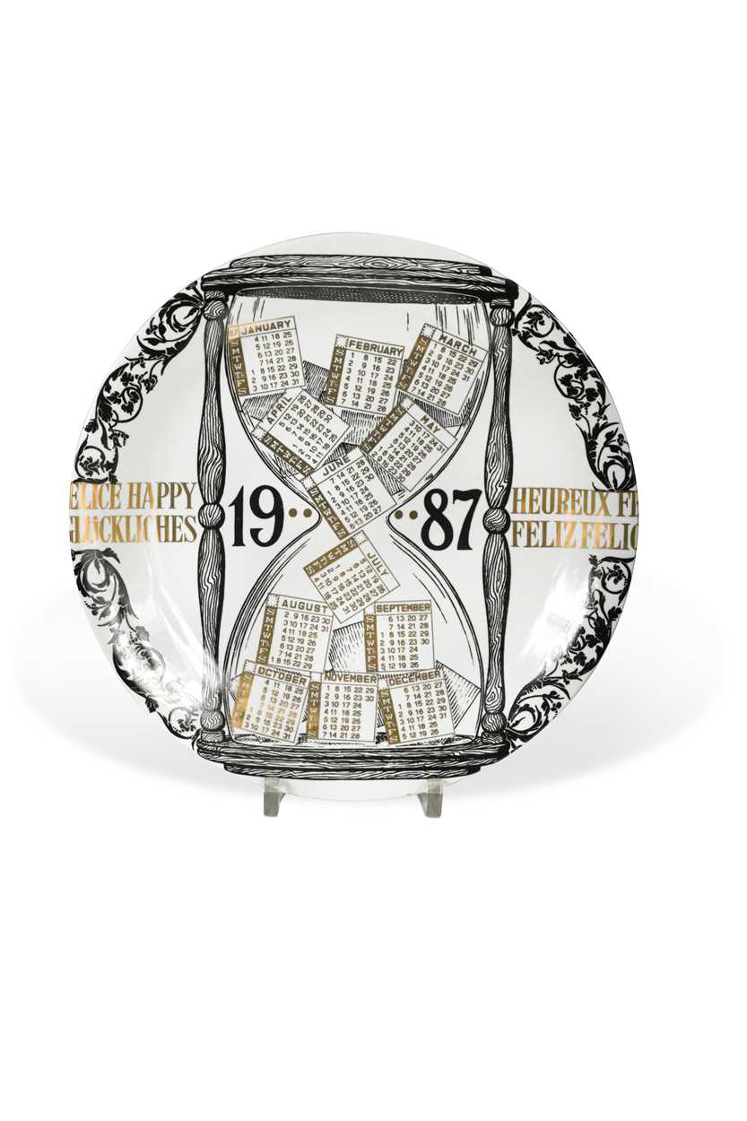 Piero Fornasetti, a 1987 calendar plate,