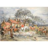 § § Rowland Henry Hill (British 1873-1952) Goathland Hounds at Lythesigned and dated 'ROWLAND H.