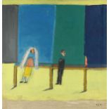 § § Anna Mayerson (German 1906-1984) The Wedding; the reverse painted with a Bride and Groomsigned