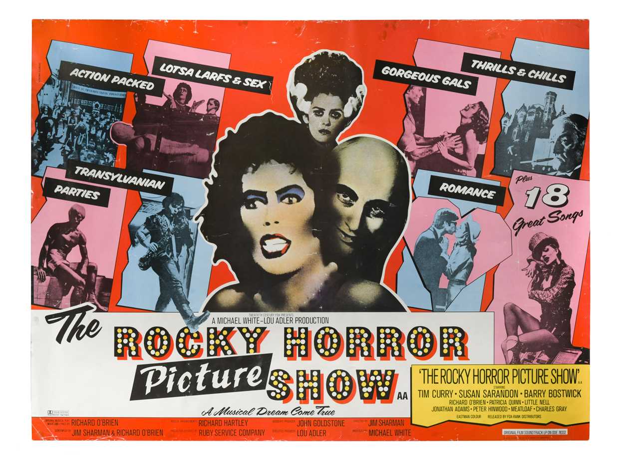 The Rocky Horror Picture Show (1975) UK Quad poster, first release poster designed by John Pasche;