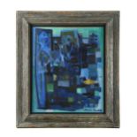 § § Théo Kerg (Luxembourgian 1909-1993) Blue abstract signed 'Théo Kerg' (lower right) oil on