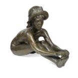 § § Tom Greenshields (1915-1994), Anya's Hat, a cold cast bronze resin model,