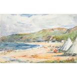 § Rowland Henry Hill (British 1873-1952) Two watercolours depicting Runswick Bay, Yorkshirethe first