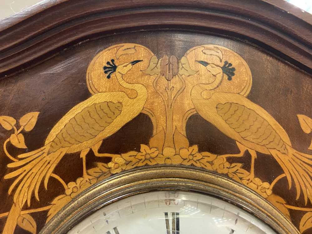An Art Nouveau inlaid mahogany mantle clock, - Image 14 of 14