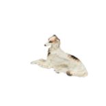 A Wedgwood model of a recumbent Borzoi,