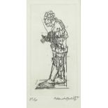 § § Sir Eduardo Paolozzi CBE (Scottish 1924-2005) Standing Mansigned and dated 'Eduardo Paolozzi /