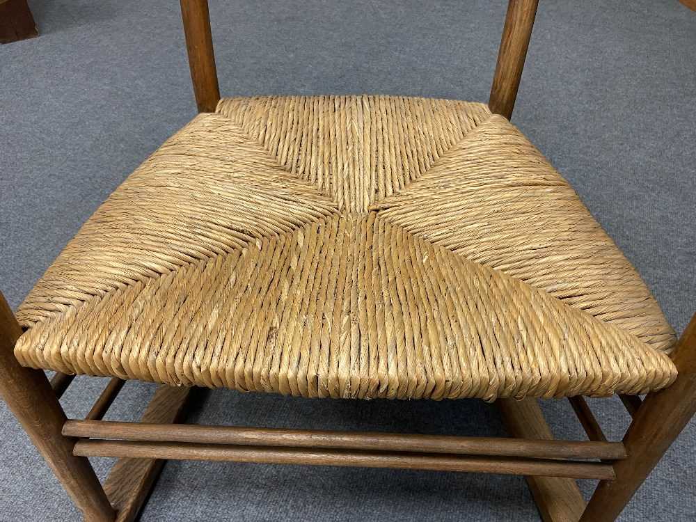 A Cotswold School ask ladder-back rocking chair, - Image 7 of 9