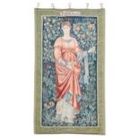 After Burne Jones, Pomona, an Arts & Crafts style needlework hanging, 20th century,