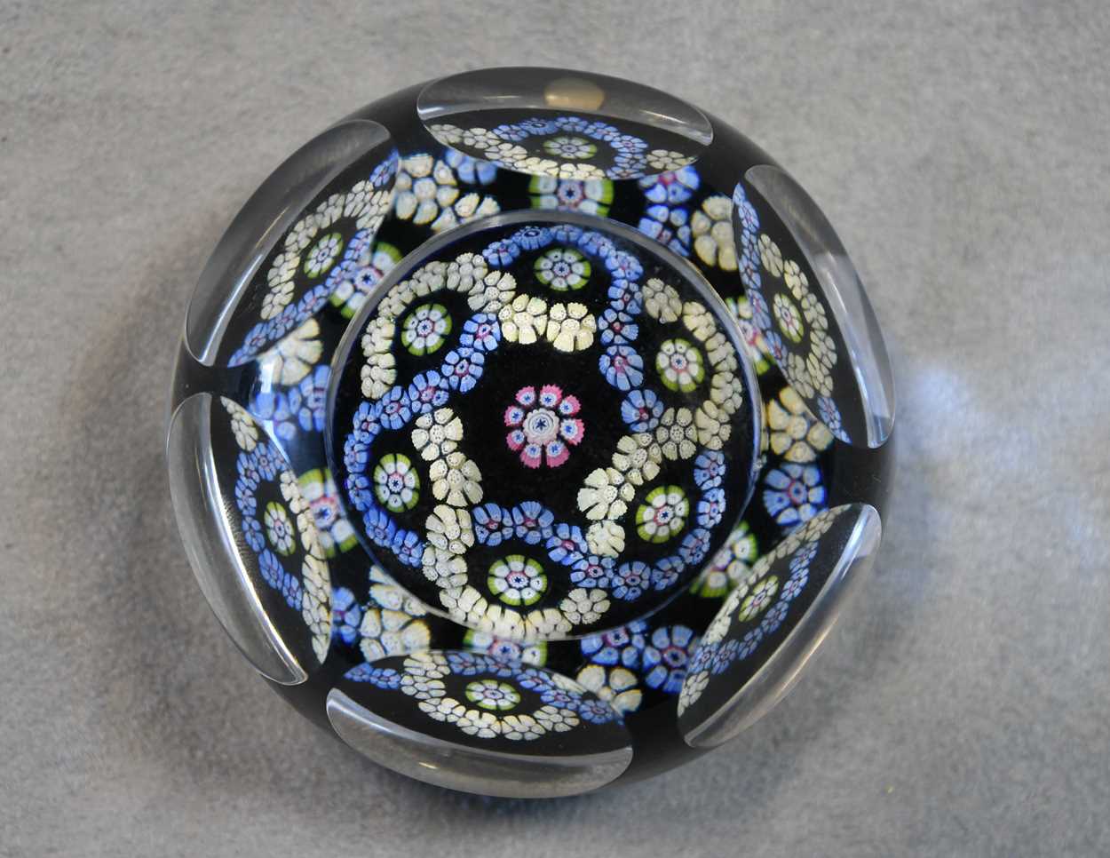 Three Whitefriars faceted glass paperweights, - Image 6 of 12