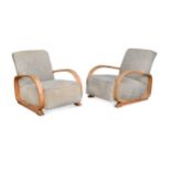 A pair of Art Deco lounge chairs,