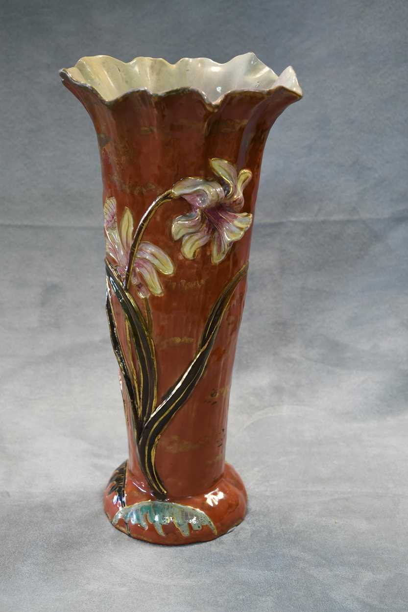 Emile Gallé (French, 1846-1904), an Art Nouveau faience vase, - Image 2 of 9